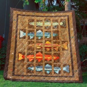 Trout Fishing Quilt Blanket Bn14  Quilt